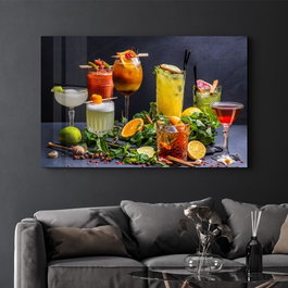 Wallity VFT-2051 Pintura Decorativa de Vidrio Templado Multicolor 46 x 72 cm